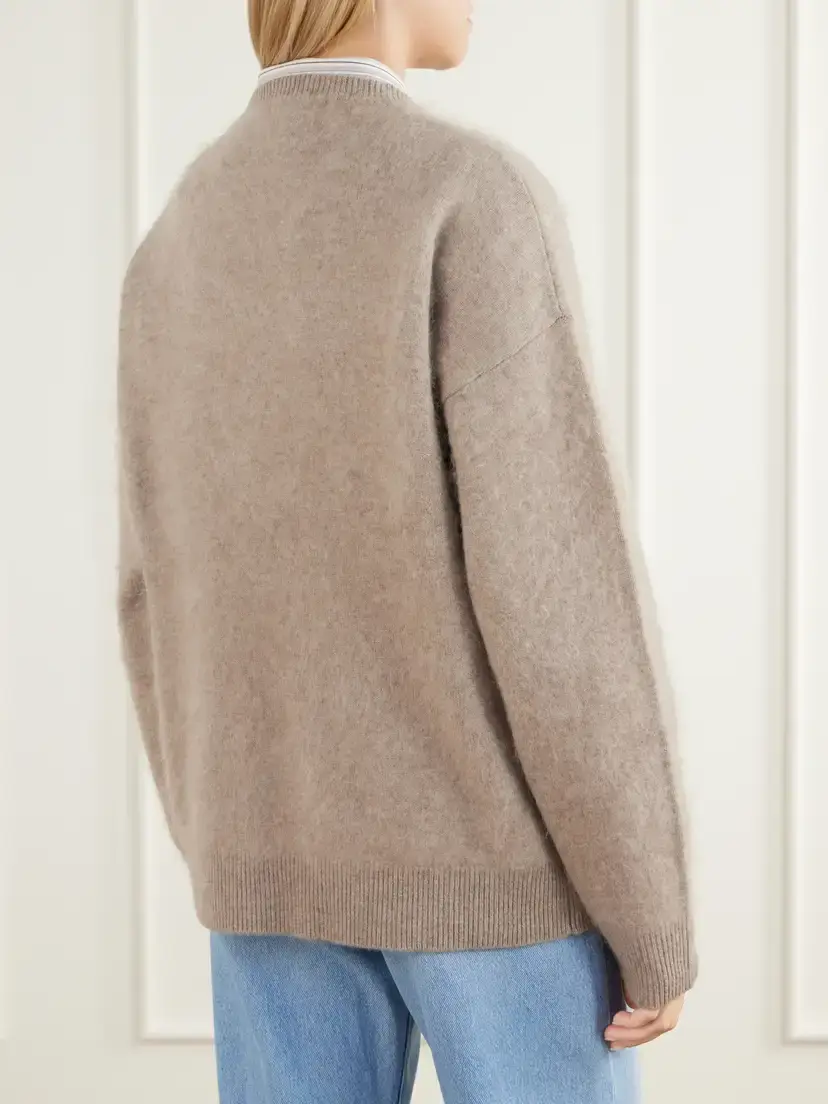 Mother The Biggie Cashmere And Wool-blend Sweater - Neutrals | Thumbnail 4