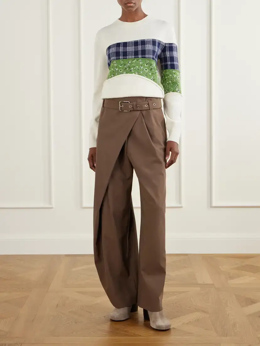 Loewe Belted Pleated Cotton-twill Wide-leg Pants | Thumbnail 2 Loewe Belted Pleated Cotton-twill Wide-leg Pants | Thumbnail 2