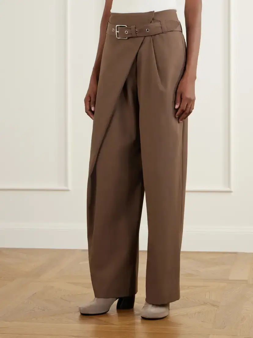 Loewe Belted Pleated Cotton-twill Wide-leg Pants | Thumbnail 3 Loewe Belted Pleated Cotton-twill Wide-leg Pants | Thumbnail 3
