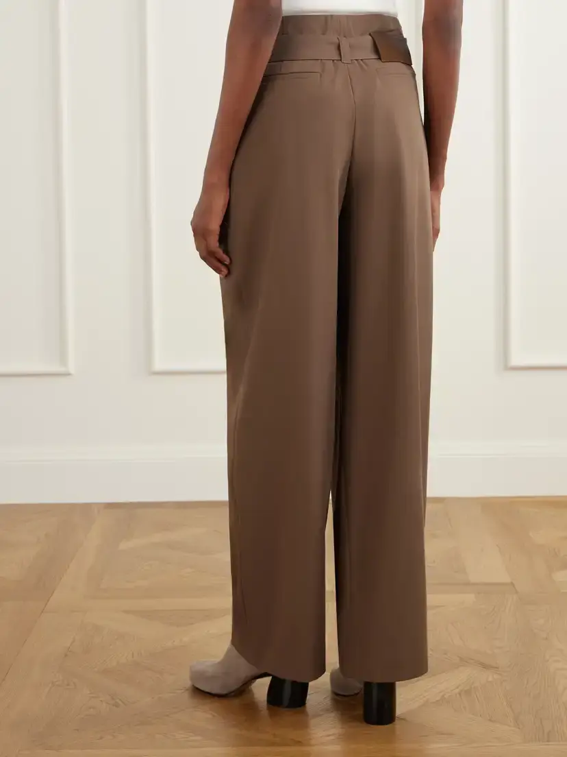 Loewe Belted Pleated Cotton-twill Wide-leg Pants | Thumbnail 4 Loewe Belted Pleated Cotton-twill Wide-leg Pants | Thumbnail 4