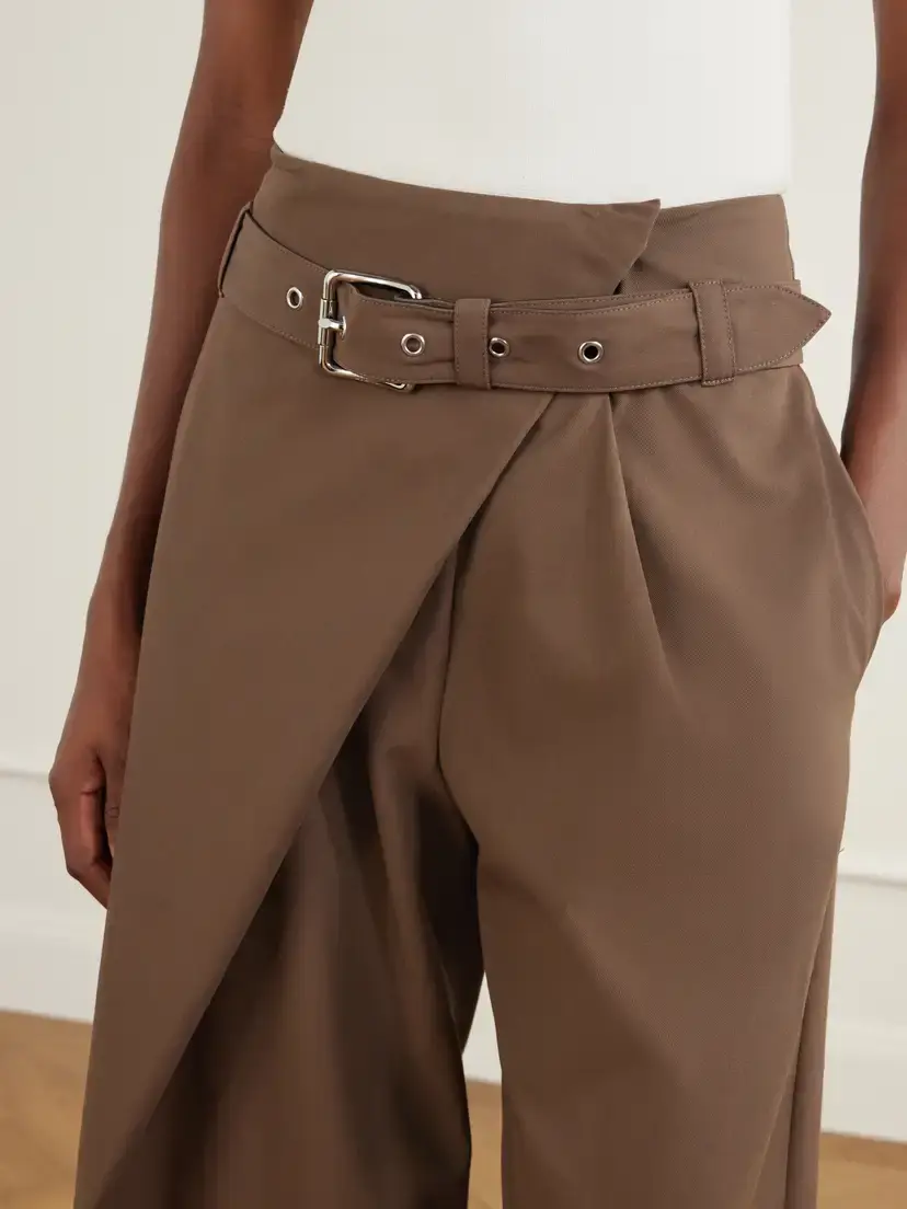 Loewe Belted Pleated Cotton-twill Wide-leg Pants | Thumbnail 5 Loewe Belted Pleated Cotton-twill Wide-leg Pants | Thumbnail 5