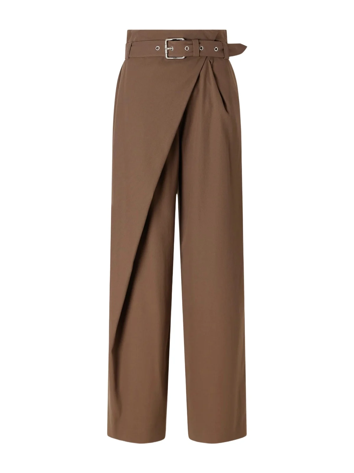 Loewe Belted Pleated Cotton-twill Wide-leg Pants