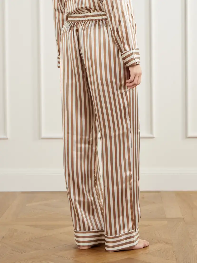 Olivia von Halle Lila Striped Silk-satin Pajama | Thumbnail 4 Olivia von Halle Lila Striped Silk-satin Pajama | Thumbnail 4