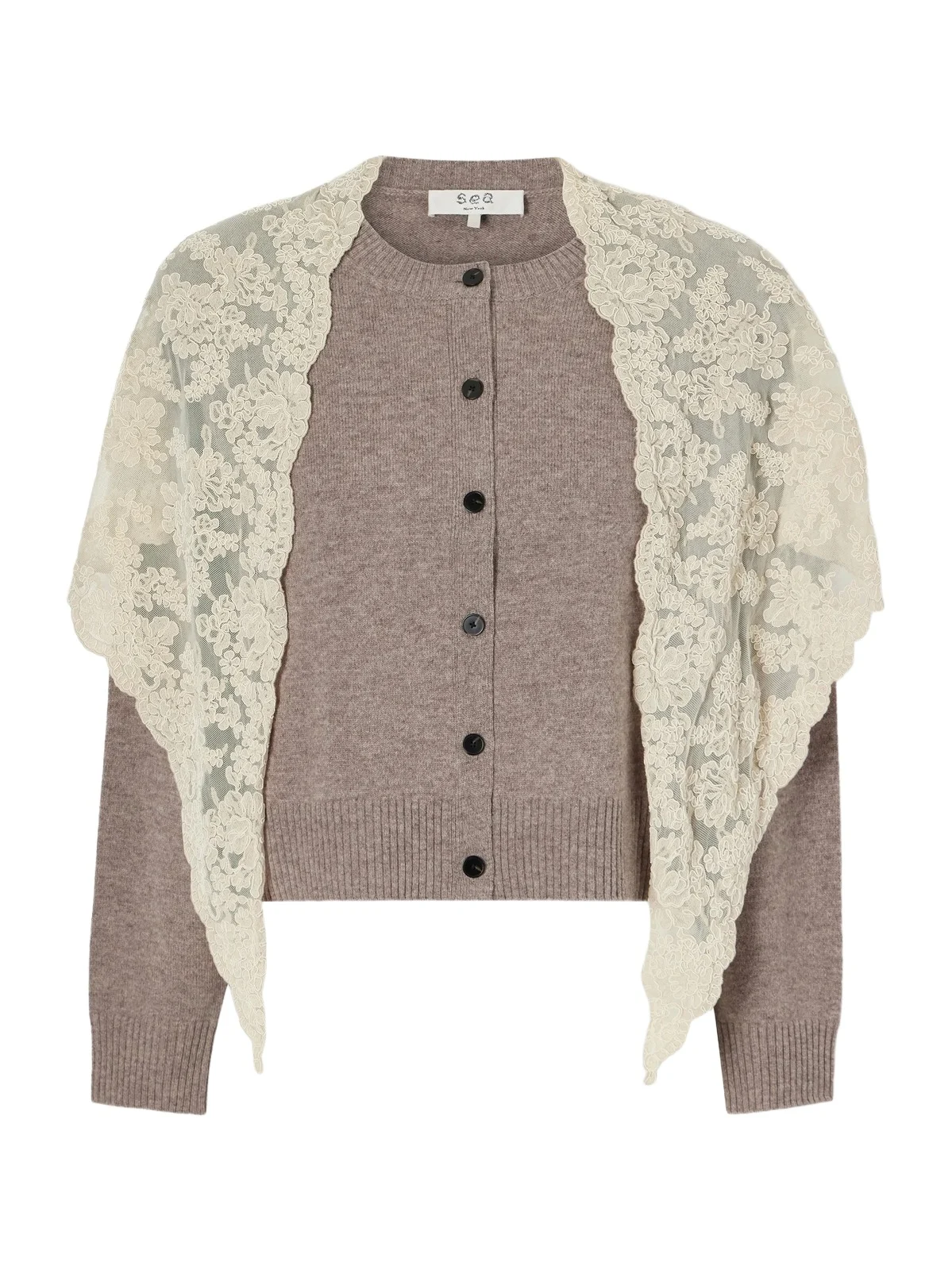 Kirra Lace-trimmed Wool Cardigan