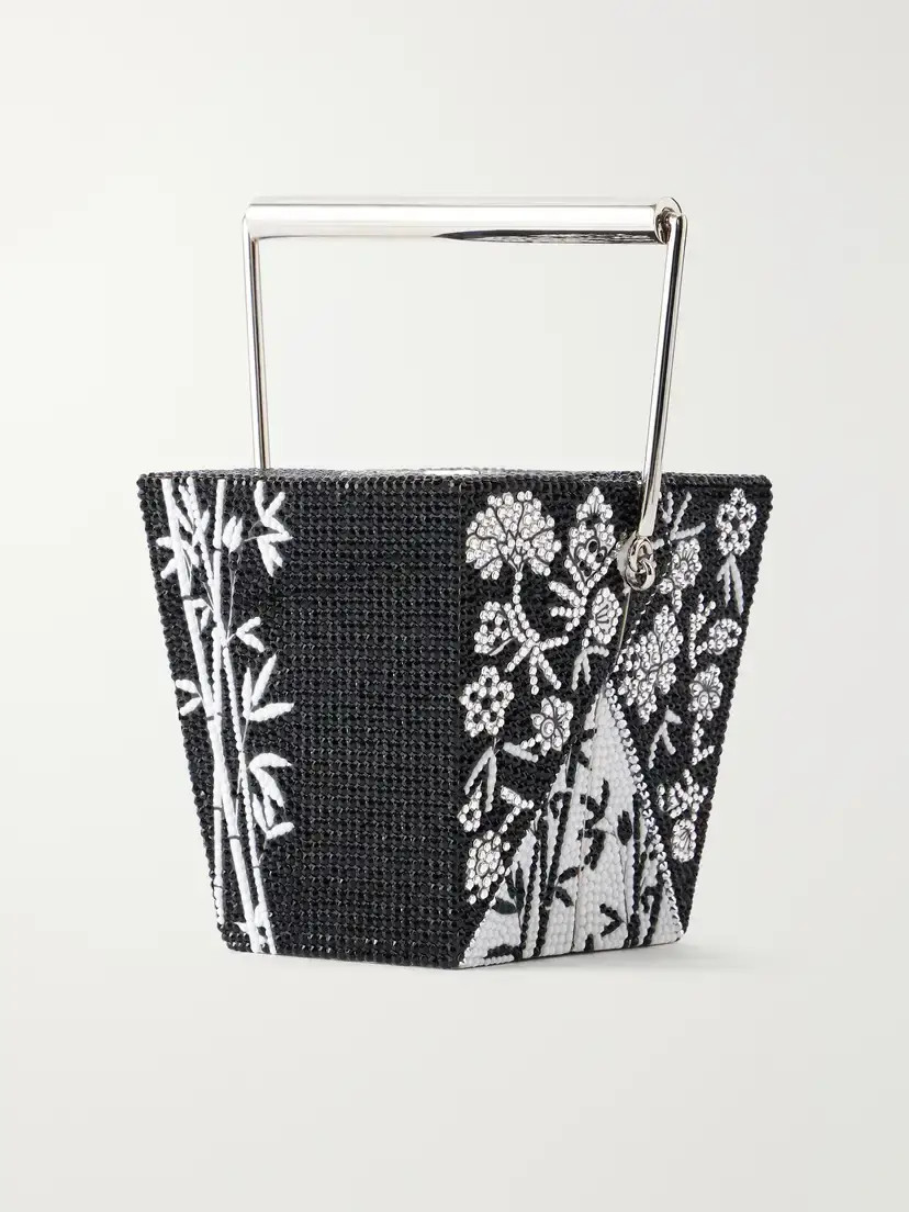 Judith Leiber Couture Bamboo Take Away Cup Crystal-embellished Silver-tone Clutch | Thumbnail 4 Judith Leiber Couture Bamboo Take Away Cup Crystal-embellished Silver-tone Clutch | Thumbnail 4