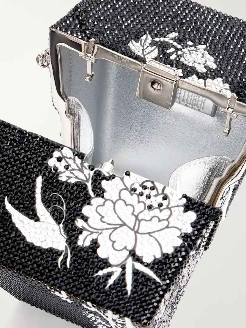 Judith Leiber Couture Bamboo Take Away Cup Crystal-embellished Silver-tone Clutch | Thumbnail 6 Judith Leiber Couture Bamboo Take Away Cup Crystal-embellished Silver-tone Clutch | Thumbnail 6