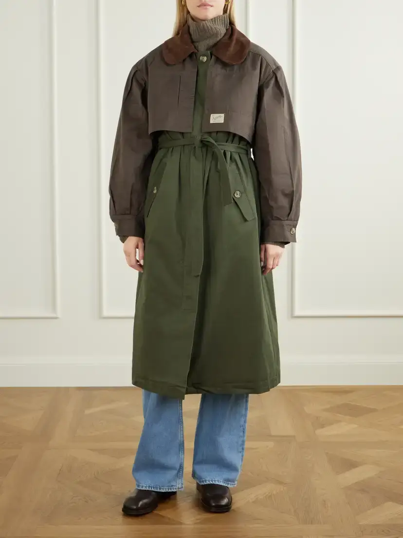 Sea Tristan Corduroy-trimmed Cotton Trench Coat | Thumbnail 3