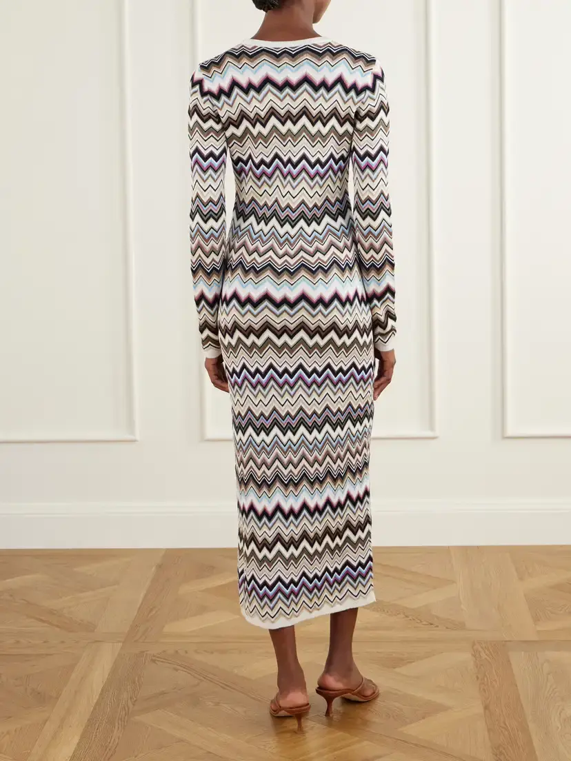 Missoni Striped Crochet-knit Midi Dress | Thumbnail 3