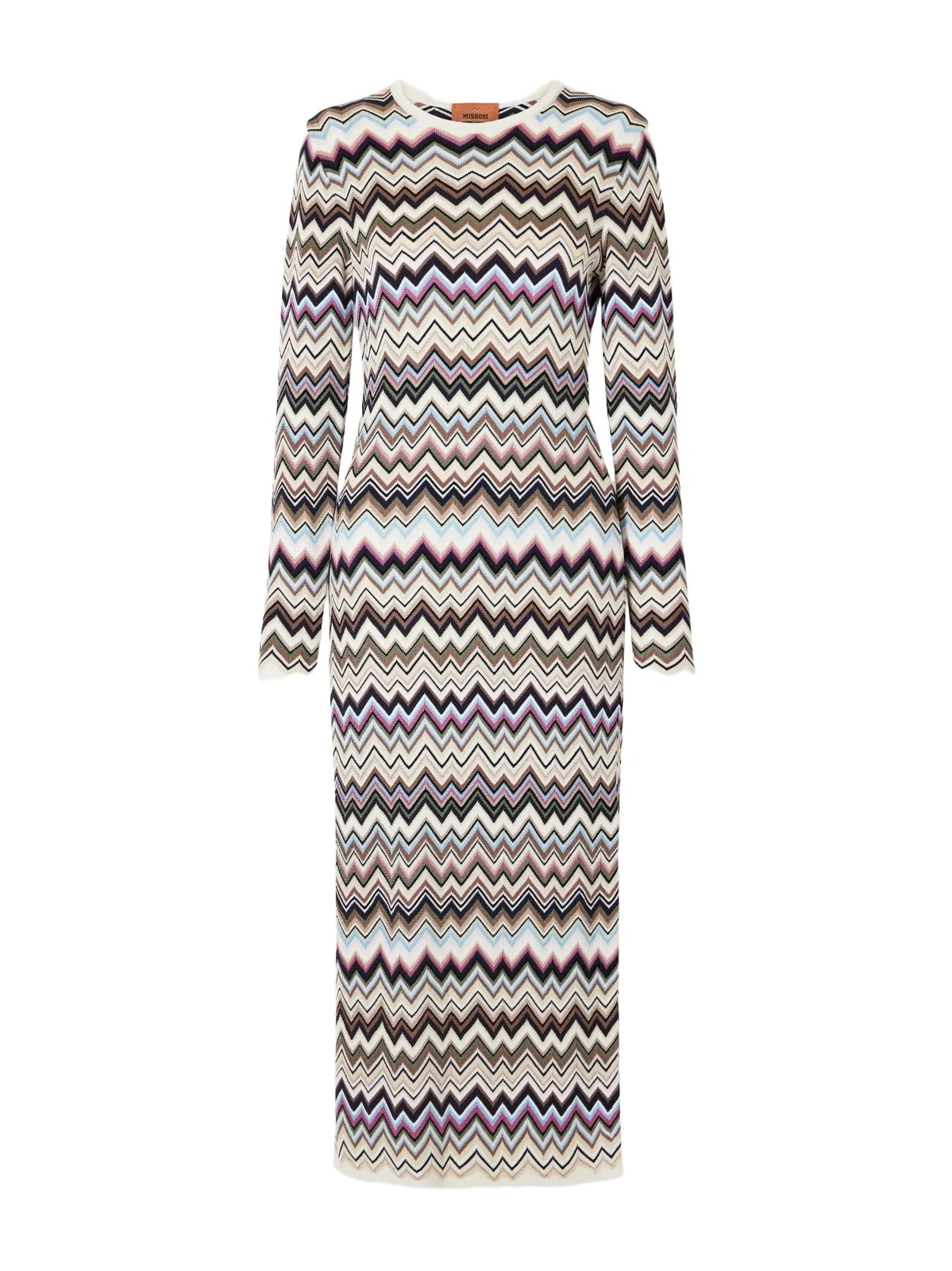 Striped Crochet-knit Midi Dress