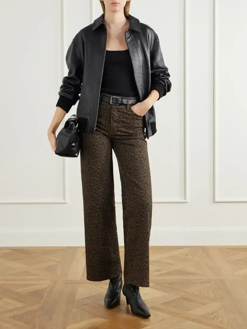 Frame Le Slim Palazzo Leopard-print High-rise Flared Jeans | Thumbnail 2 Frame Le Slim Palazzo Leopard-print High-rise Flared Jeans | Thumbnail 2
