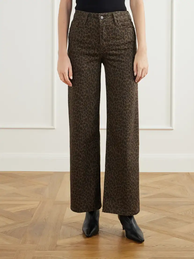 Frame Le Slim Palazzo Leopard-print High-rise Flared Jeans | Thumbnail 3 Frame Le Slim Palazzo Leopard-print High-rise Flared Jeans | Thumbnail 3