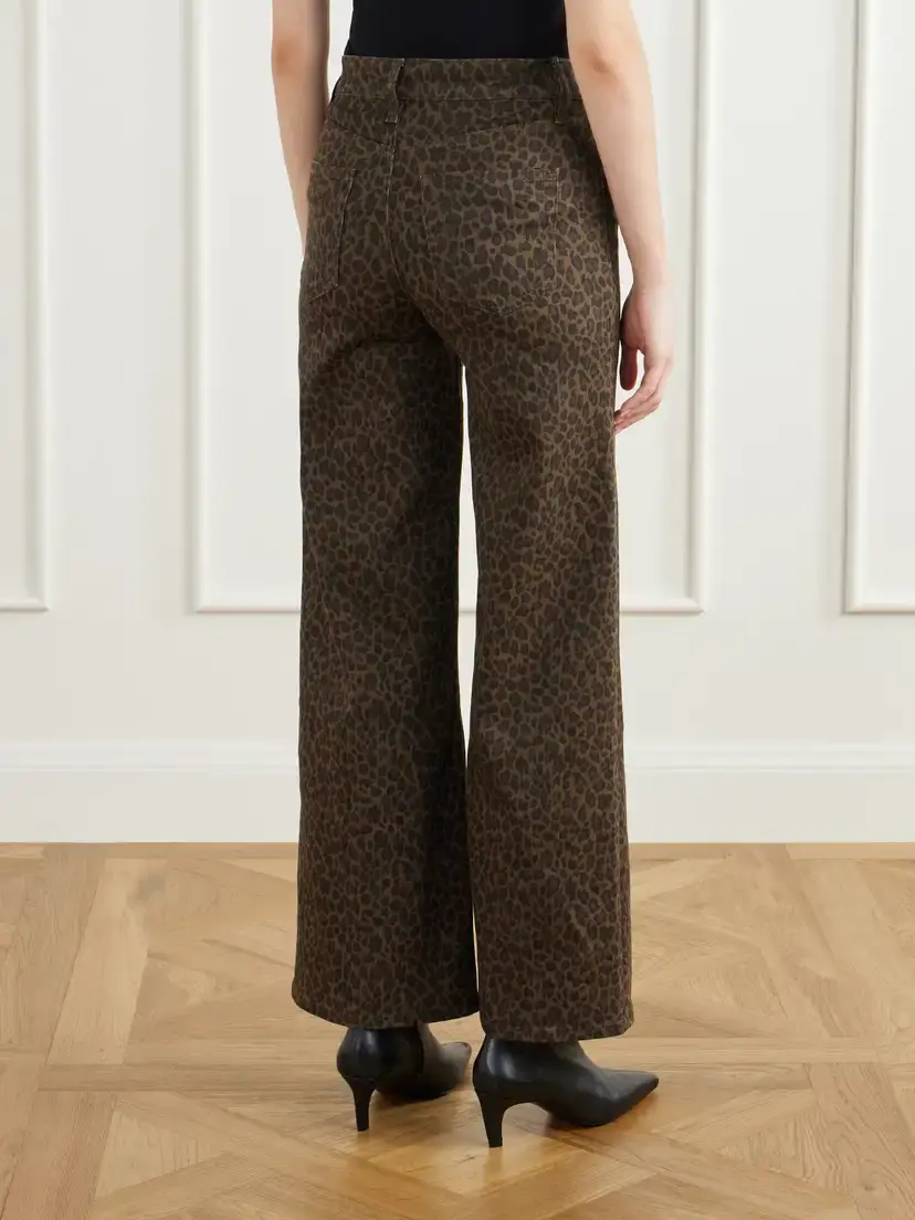 Frame Le Slim Palazzo Leopard-print High-rise Flared Jeans | Thumbnail 4 Frame Le Slim Palazzo Leopard-print High-rise Flared Jeans | Thumbnail 4