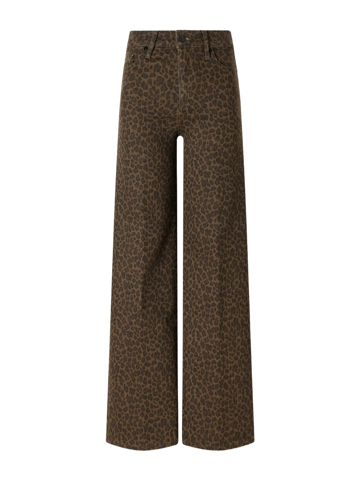 Le Slim Palazzo Leopard-print High-rise Flared Jeans