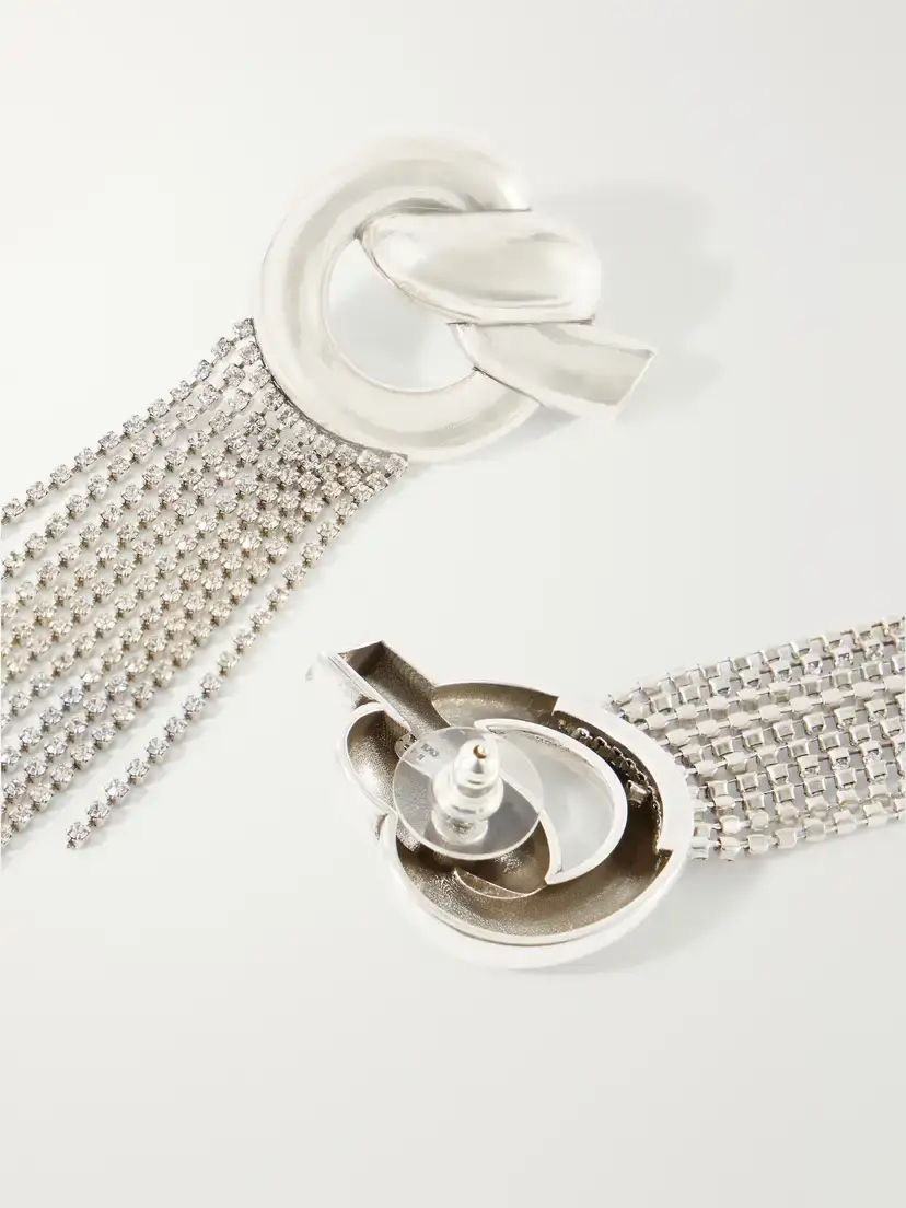 Isabel Marant Rain Crystal-embellished Silver-tone Earrings | Thumbnail 3 Isabel Marant Rain Crystal-embellished Silver-tone Earrings | Thumbnail 3