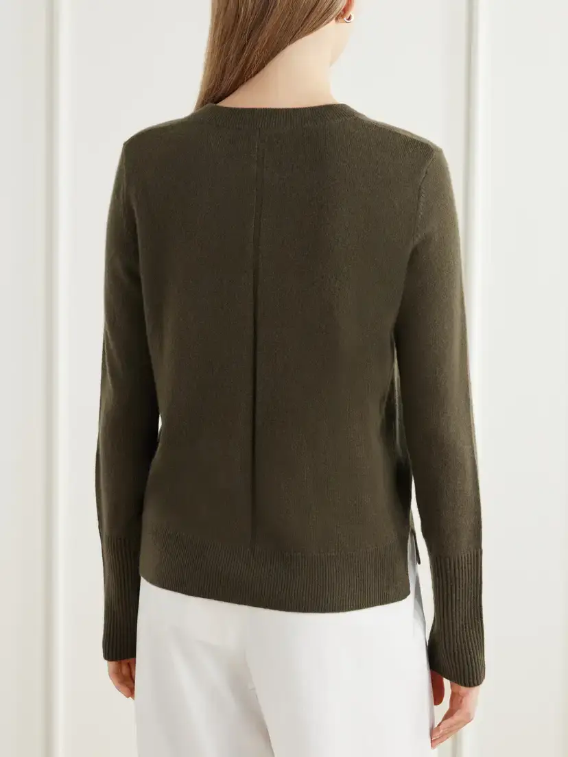 La Ligne Solid Lean Lines Cashmere Sweater | Thumbnail 4