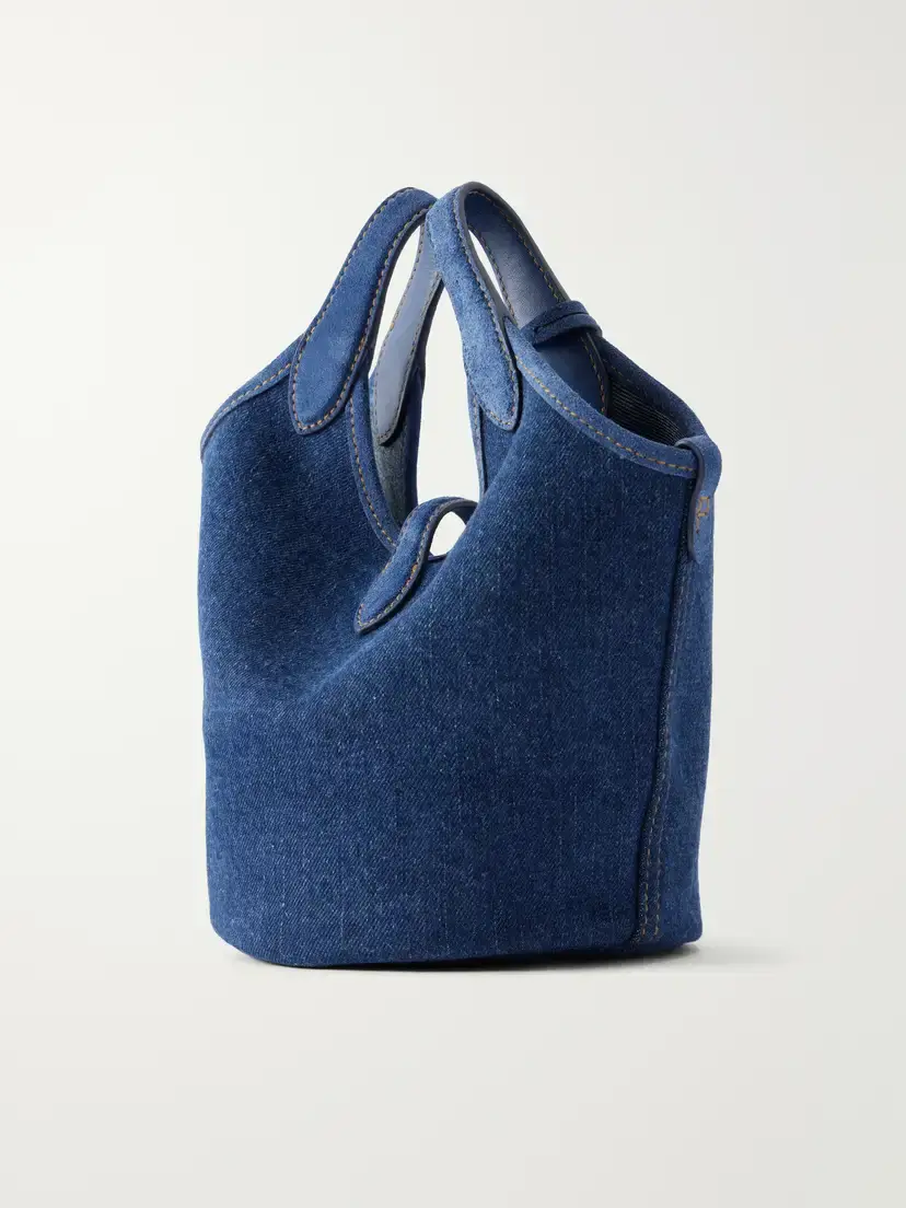 Polo Ralph Lauren Logo-embroidered Suede-trimmed Denim Tote | Thumbnail 4 Polo Ralph Lauren Logo-embroidered Suede-trimmed Denim Tote | Thumbnail 4