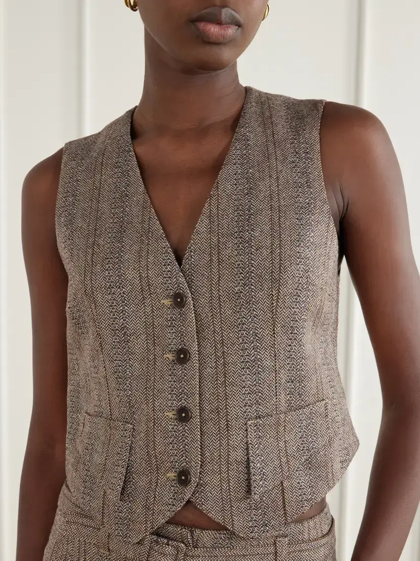 RRL Wool And Cotton-blend Vest - Brown | Thumbnail 4