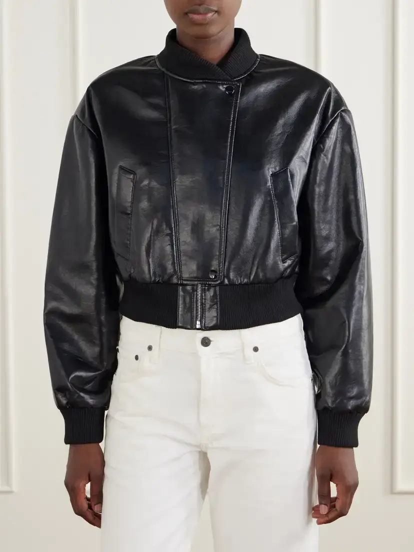 Citizens of Humanity Camille Cropped Recycled-leather Jacket | Thumbnail 3