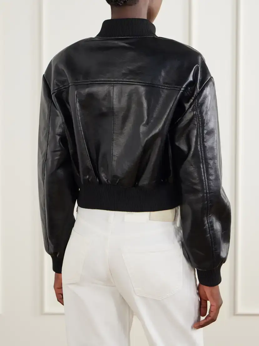 Citizens of Humanity Camille Cropped Recycled-leather Jacket | Thumbnail 4
