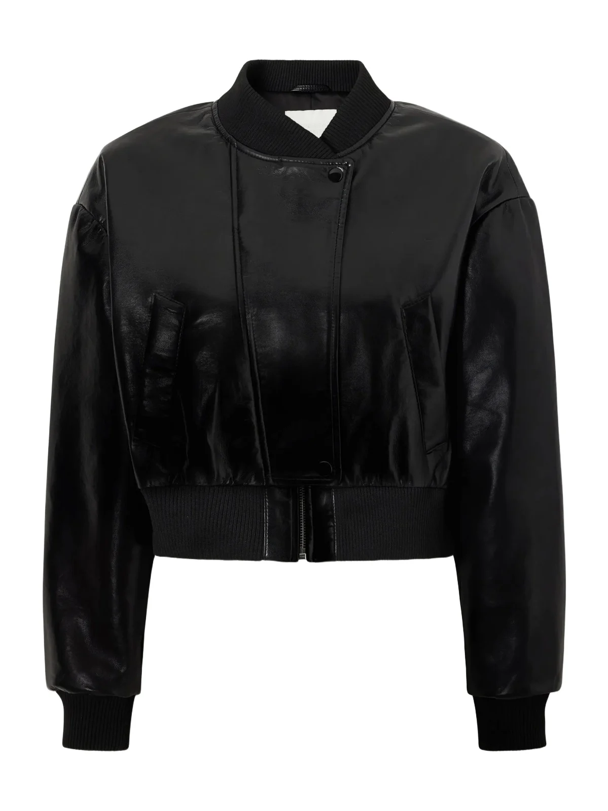 Camille Cropped Recycled-leather Jacket Camille Cropped Recycled-leather Jacket