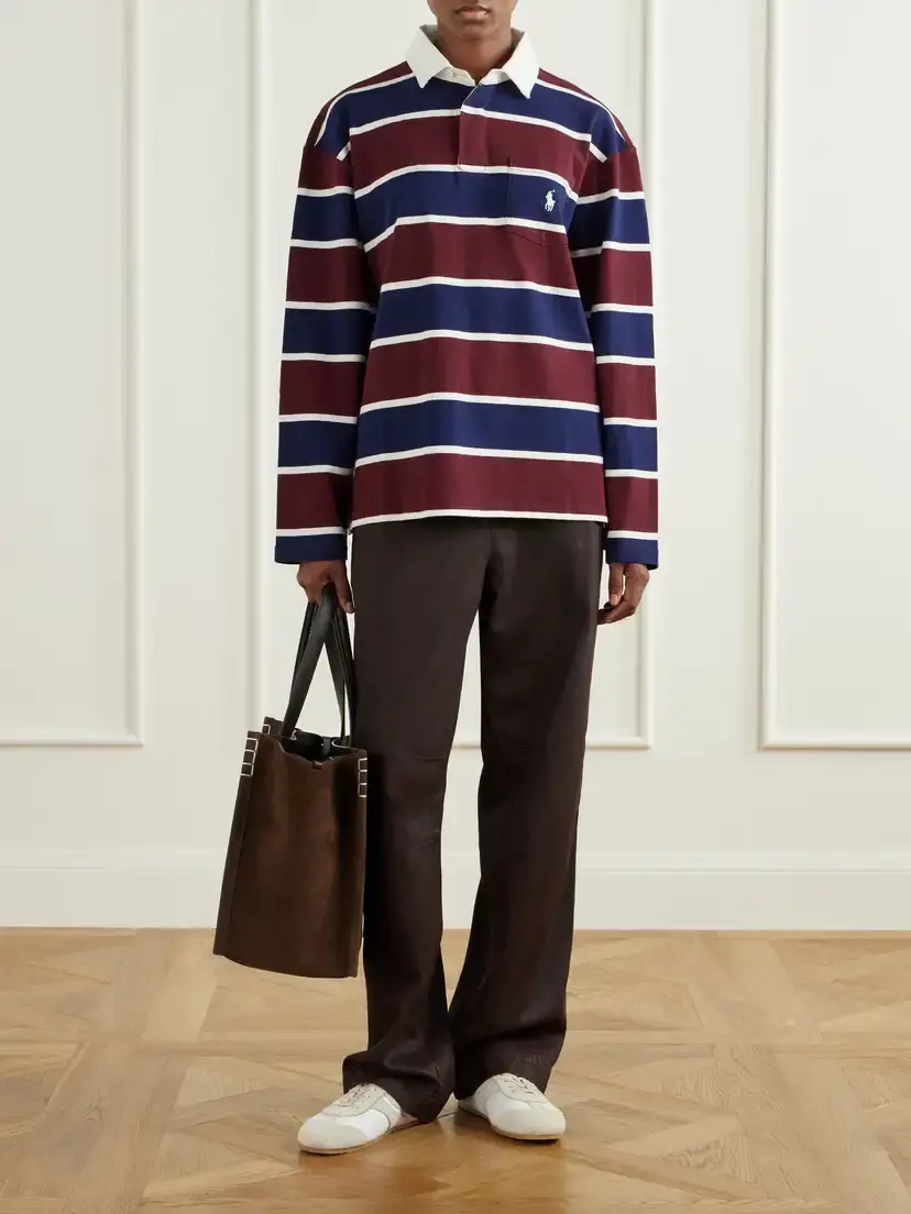Polo Ralph Lauren Logo-embroidered Striped Cotton-corduroy Polo Shirt | Thumbnail 2