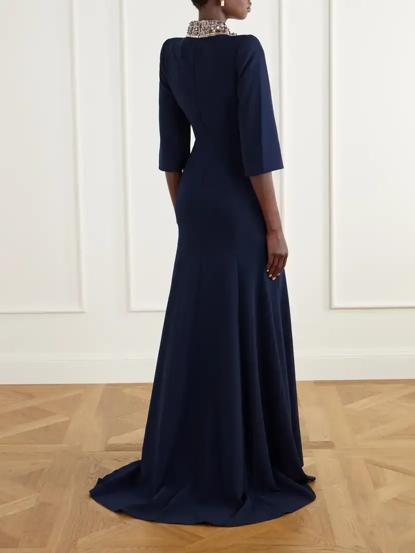Jenny Packham Nyota Crystal-embellished Crepe Gown | Thumbnail 3 Jenny Packham Nyota Crystal-embellished Crepe Gown | Thumbnail 3