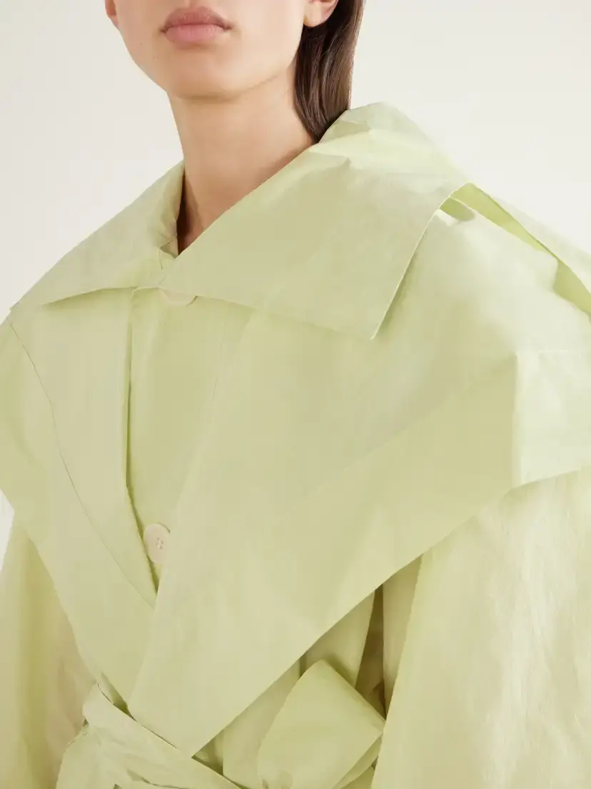 Issey Miyake Correlation Belted Shell Trench Coat | Thumbnail 4 Issey Miyake Correlation Belted Shell Trench Coat | Thumbnail 4