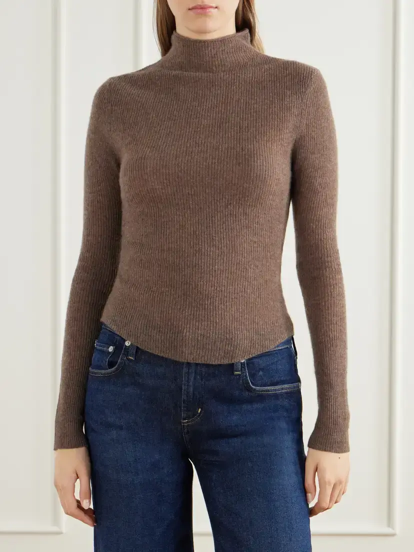 Citizens of Humanity Leelah Ribbed Wool And Cashmere-blend Turtleneck Sweater | Thumbnail 3 Citizens of Humanity Leelah Ribbed Wool And Cashmere-blend Turtleneck Sweater | Thumbnail 3