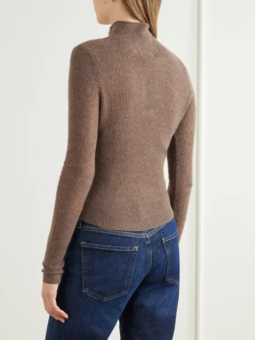 Citizens of Humanity Leelah Ribbed Wool And Cashmere-blend Turtleneck Sweater | Thumbnail 4 Citizens of Humanity Leelah Ribbed Wool And Cashmere-blend Turtleneck Sweater | Thumbnail 4