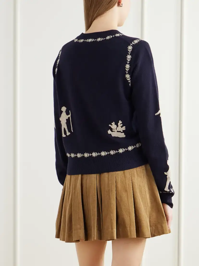 Sea Marguerite Embroidered Wool Cardigan | Thumbnail 4 Sea Marguerite Embroidered Wool Cardigan | Thumbnail 4