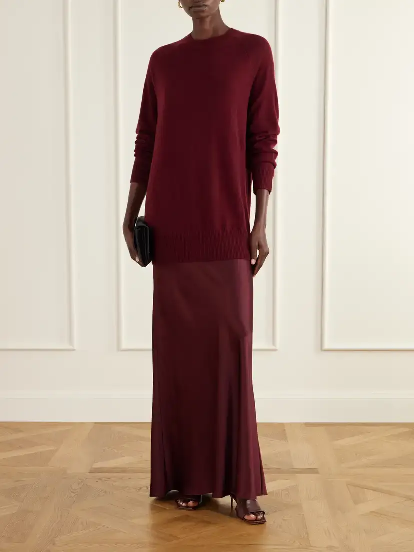 Christopher Esber Monument Cashmere And Silk-satin Maxi Dress | Thumbnail 2 Christopher Esber Monument Cashmere And Silk-satin Maxi Dress | Thumbnail 2