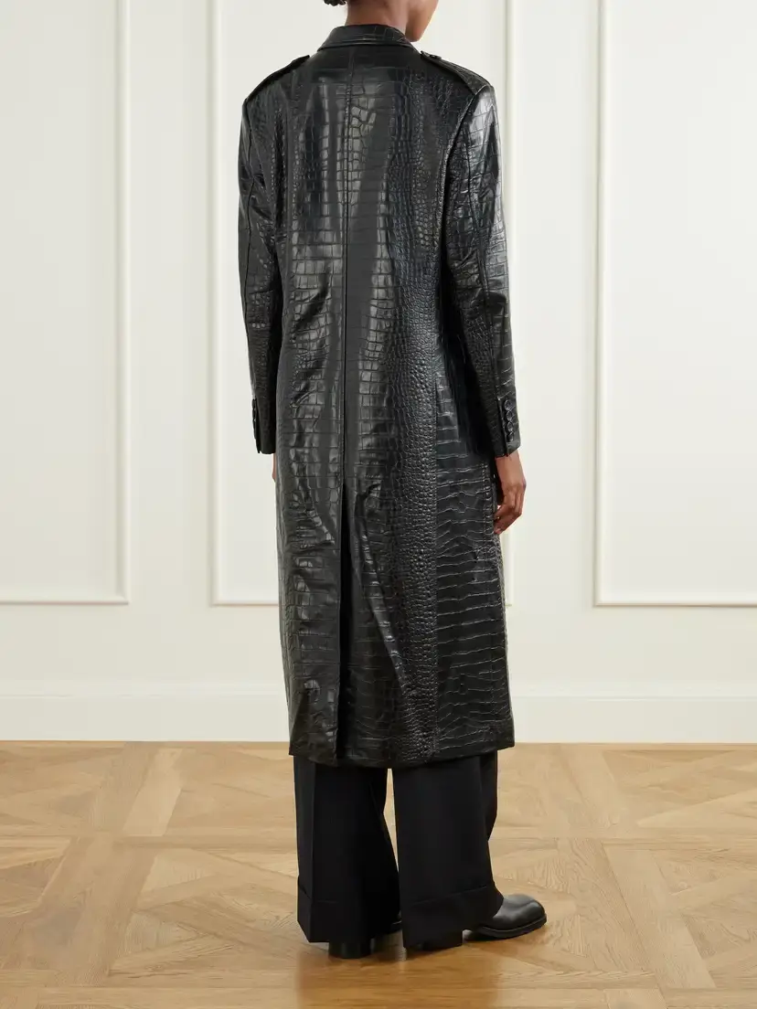 Junya Watanabe Croc-effect Material Double-breasted Coat | Thumbnail 3 Junya Watanabe Croc-effect Material Double-breasted Coat | Thumbnail 3