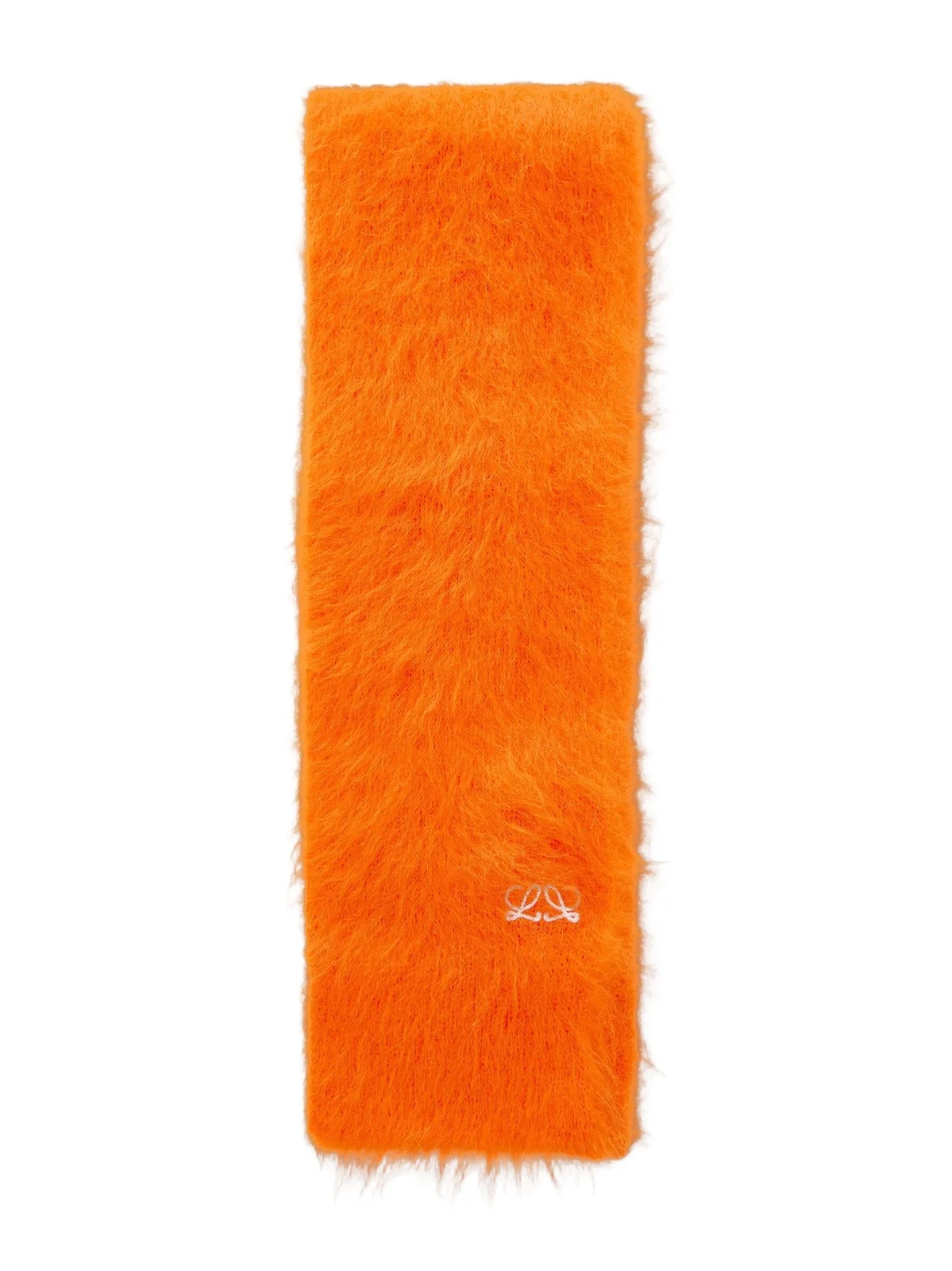 Loewe Logo-embroidered Brushed Alpaca-blend Scarf