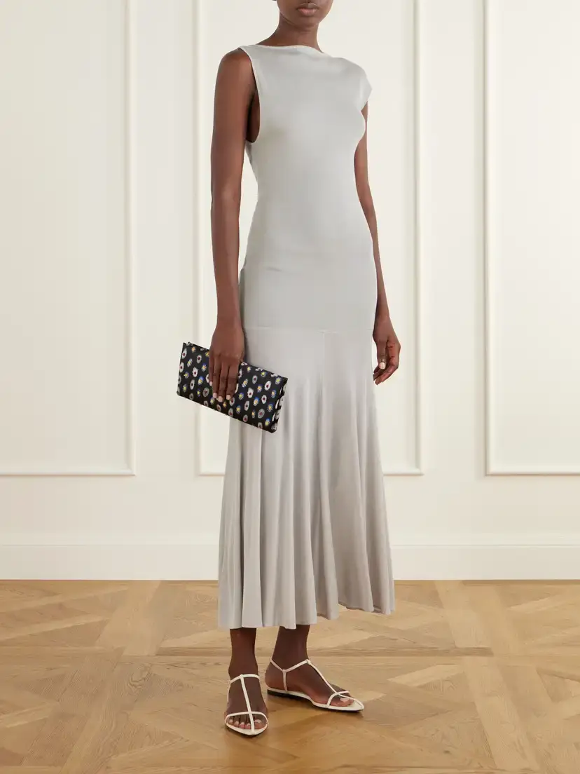 Staud Muse Bead-embellished Satin Clutch | Thumbnail 3