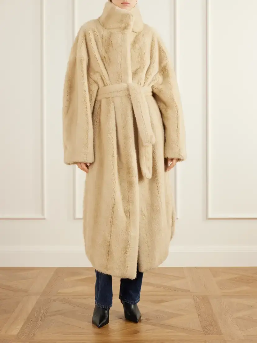The Frankie Shop Ravello Plush Coat | Thumbnail 3 The Frankie Shop Ravello Plush Coat | Thumbnail 3