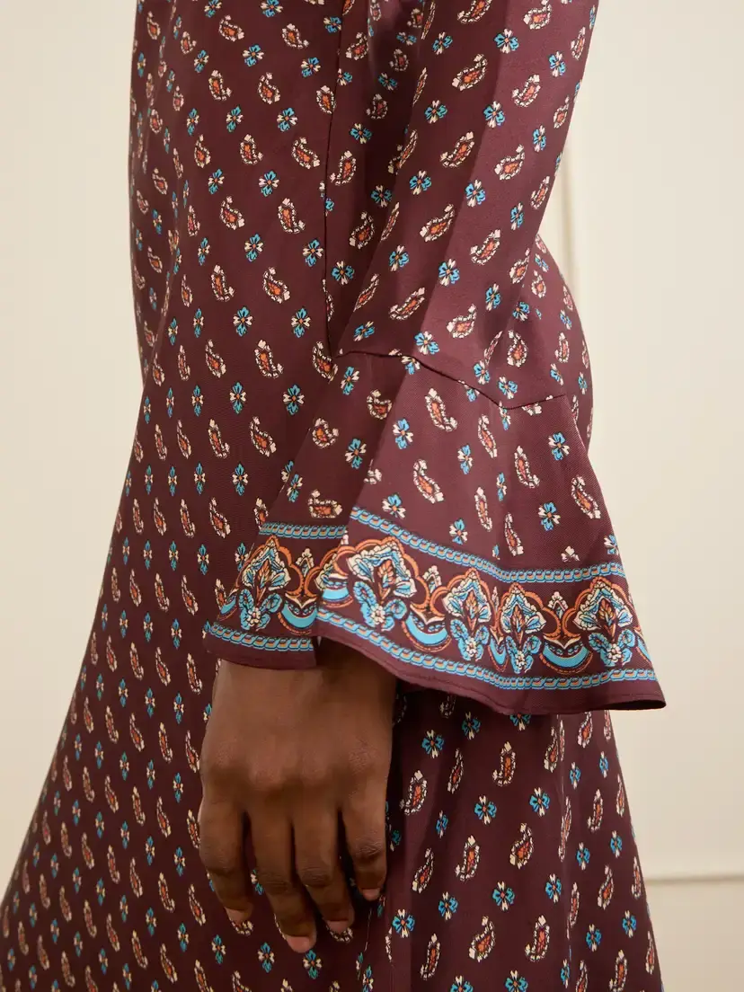 DÔEN Davina Printed Silk-blend Satin Maxi Dress | Thumbnail 4 DÔEN Davina Printed Silk-blend Satin Maxi Dress | Thumbnail 4
