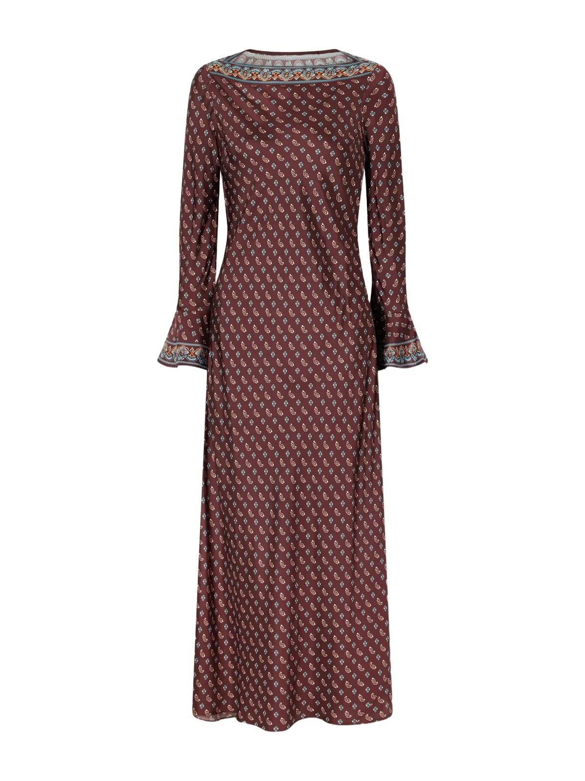DÔEN Davina Printed Silk-blend Satin Maxi Dress