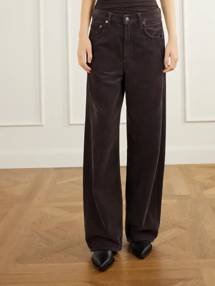 AGOLDE Low Curve Cotton-corduroy Mid-rise Wide-leg Pants | Thumbnail 3 AGOLDE Low Curve Cotton-corduroy Mid-rise Wide-leg Pants | Thumbnail 3