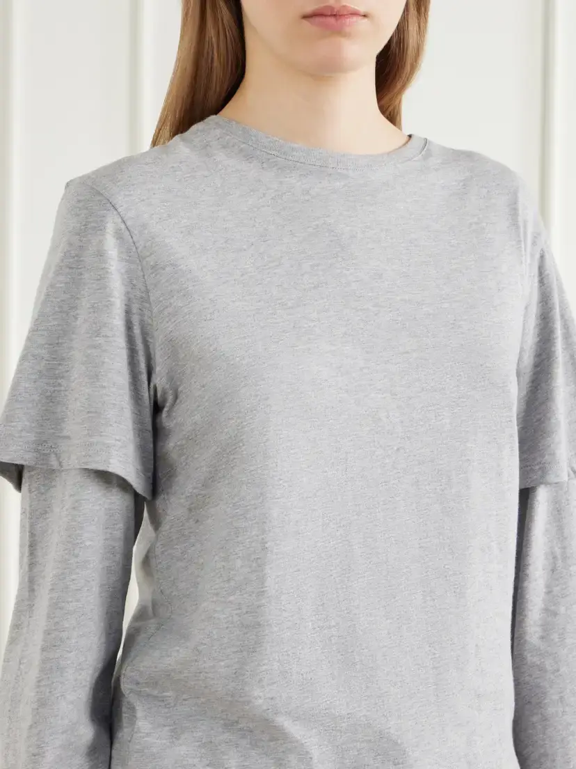 STILL HERE 2tee Layered Cotton-jersey T-shirt | Thumbnail 4 STILL HERE 2tee Layered Cotton-jersey T-shirt | Thumbnail 4