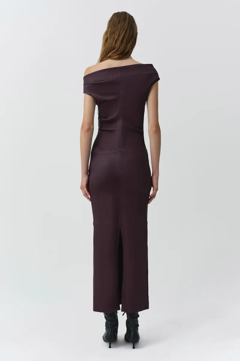 Simkhai Vessia Leather Midi Dress | Thumbnail 6 Simkhai Vessia Leather Midi Dress | Thumbnail 6