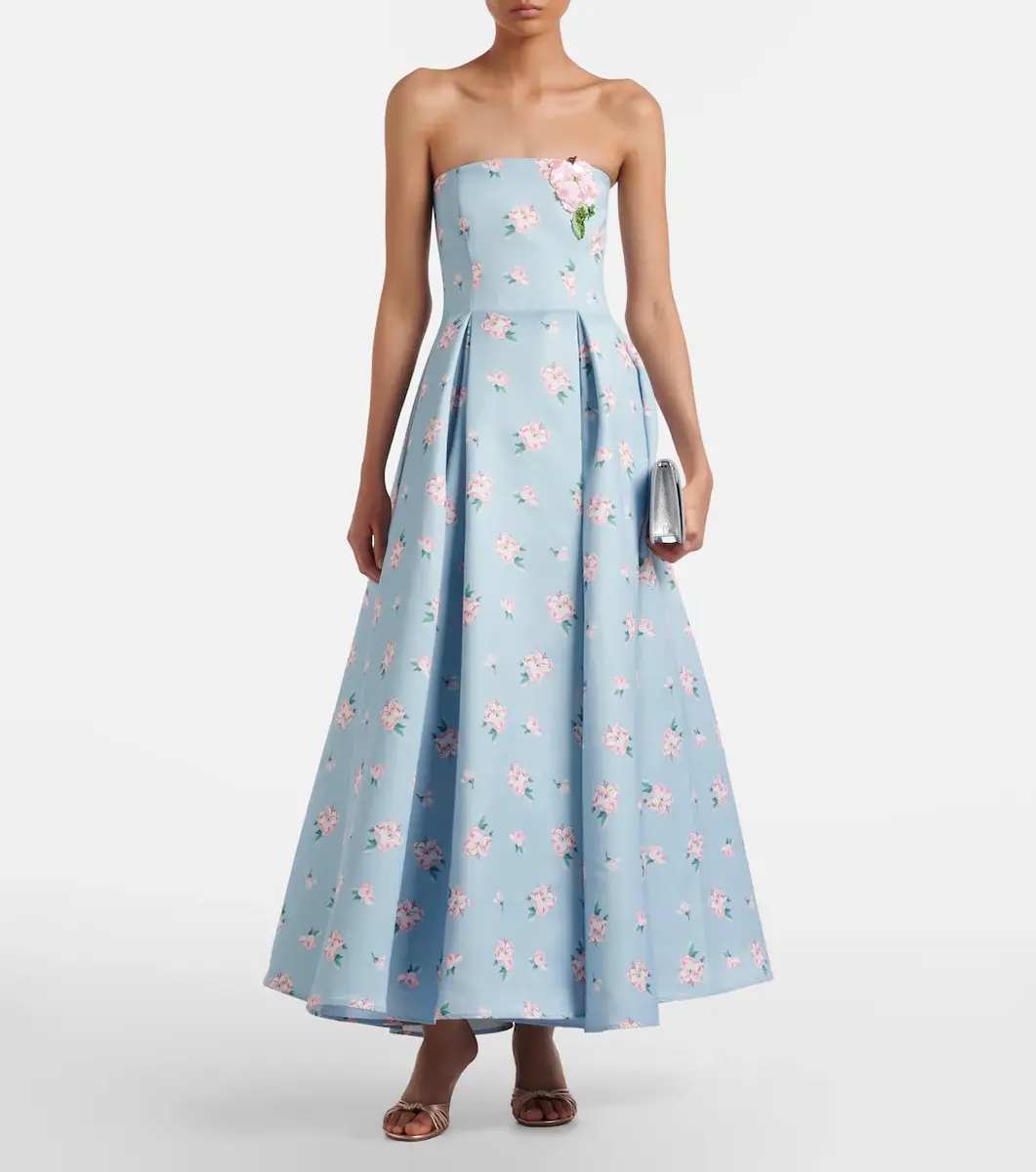LEO LIN Nora floral bustier gown | Thumbnail 2 LEO LIN Nora floral bustier gown | Thumbnail 2