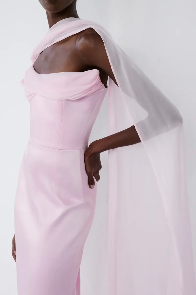 Ilkyaz Ozel Julietta Off The Shoulder Dress | Thumbnail 2