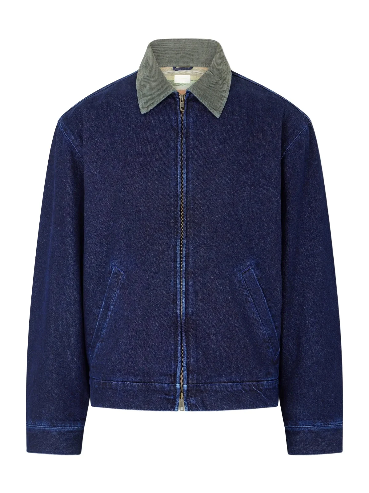 Corduroy-Trimmed Denim Jacket - Men Corduroy-Trimmed Denim Jacket - Men