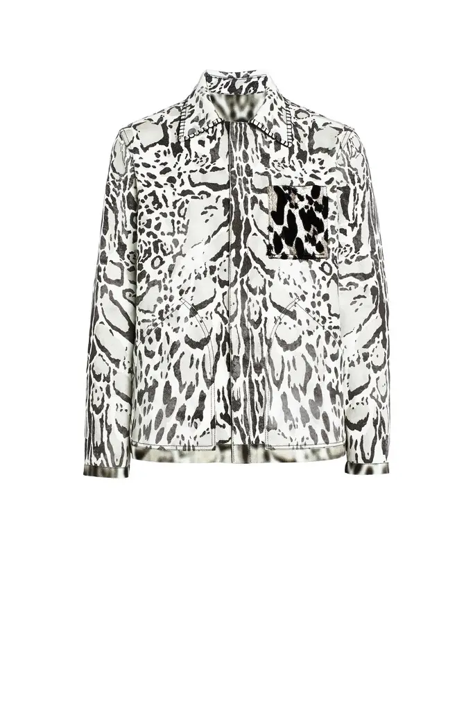 Roberto Cavalli Lynx print shirt jacket