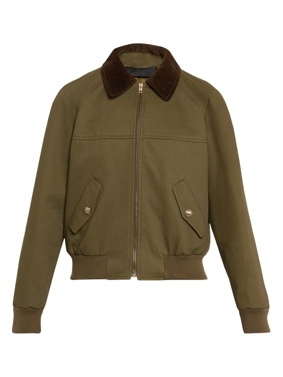 Nili Lotan Victor Contrast Collar Bomber Jacket