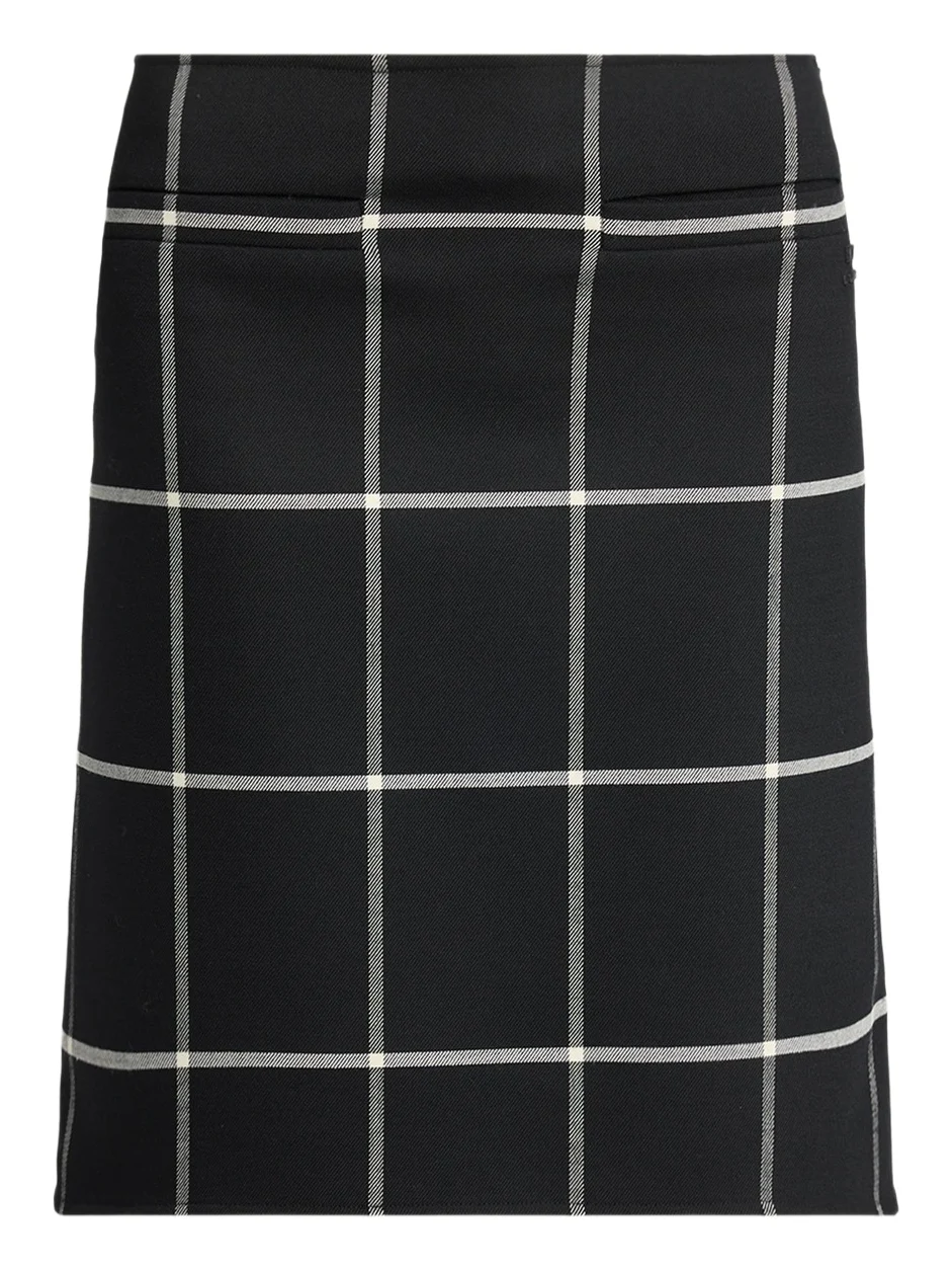 Checked Knee-Length Skirt Checked Knee-Length Skirt