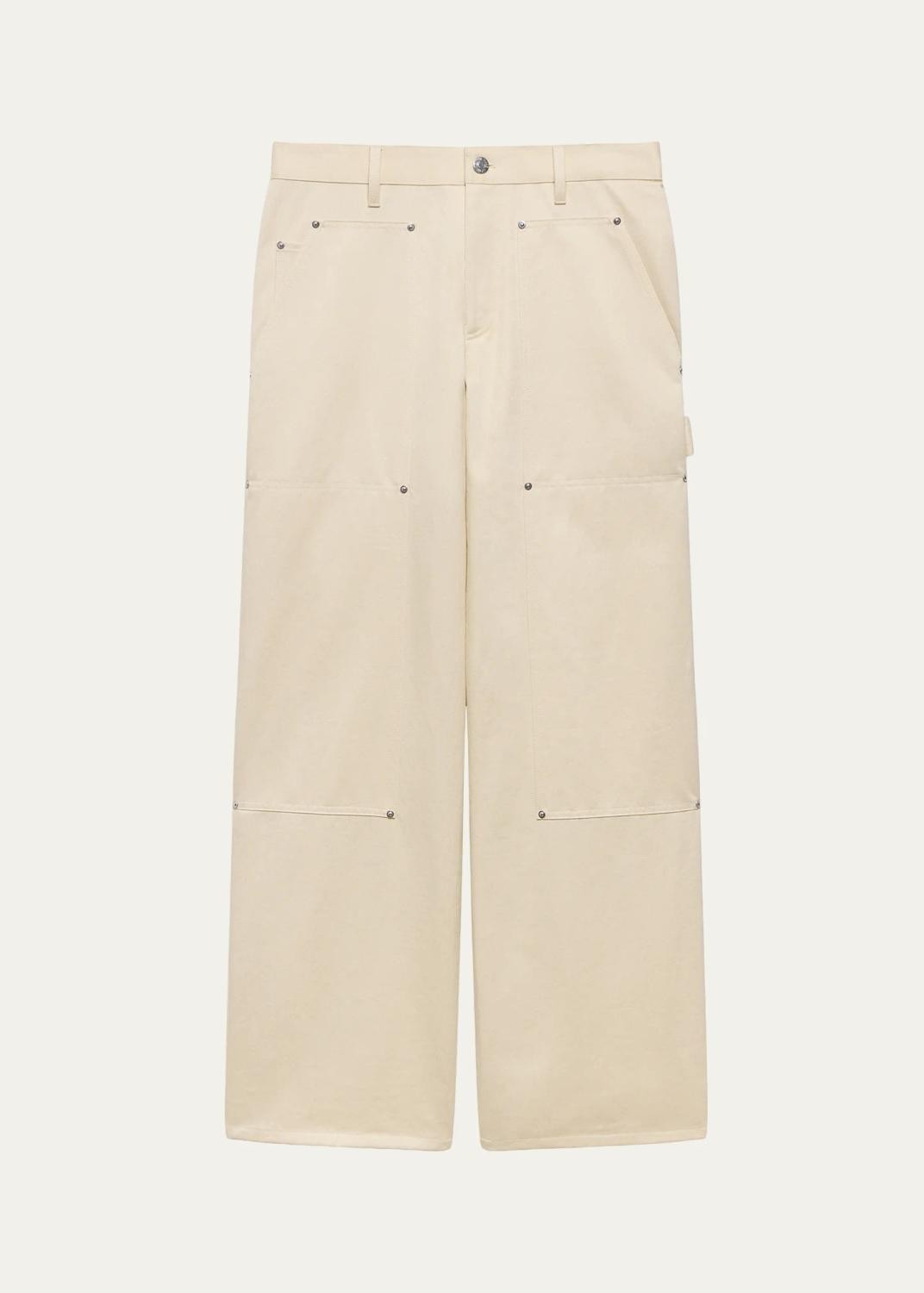 Helmut Lang Men's Wide-Leg Denim Carpenter Pants