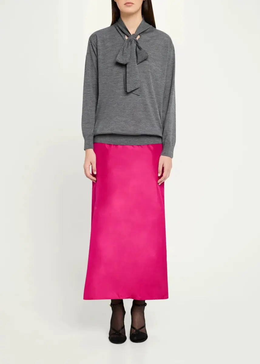 Valentino Garavani Neck-Scarf Wool Knit Sweater | Thumbnail 2