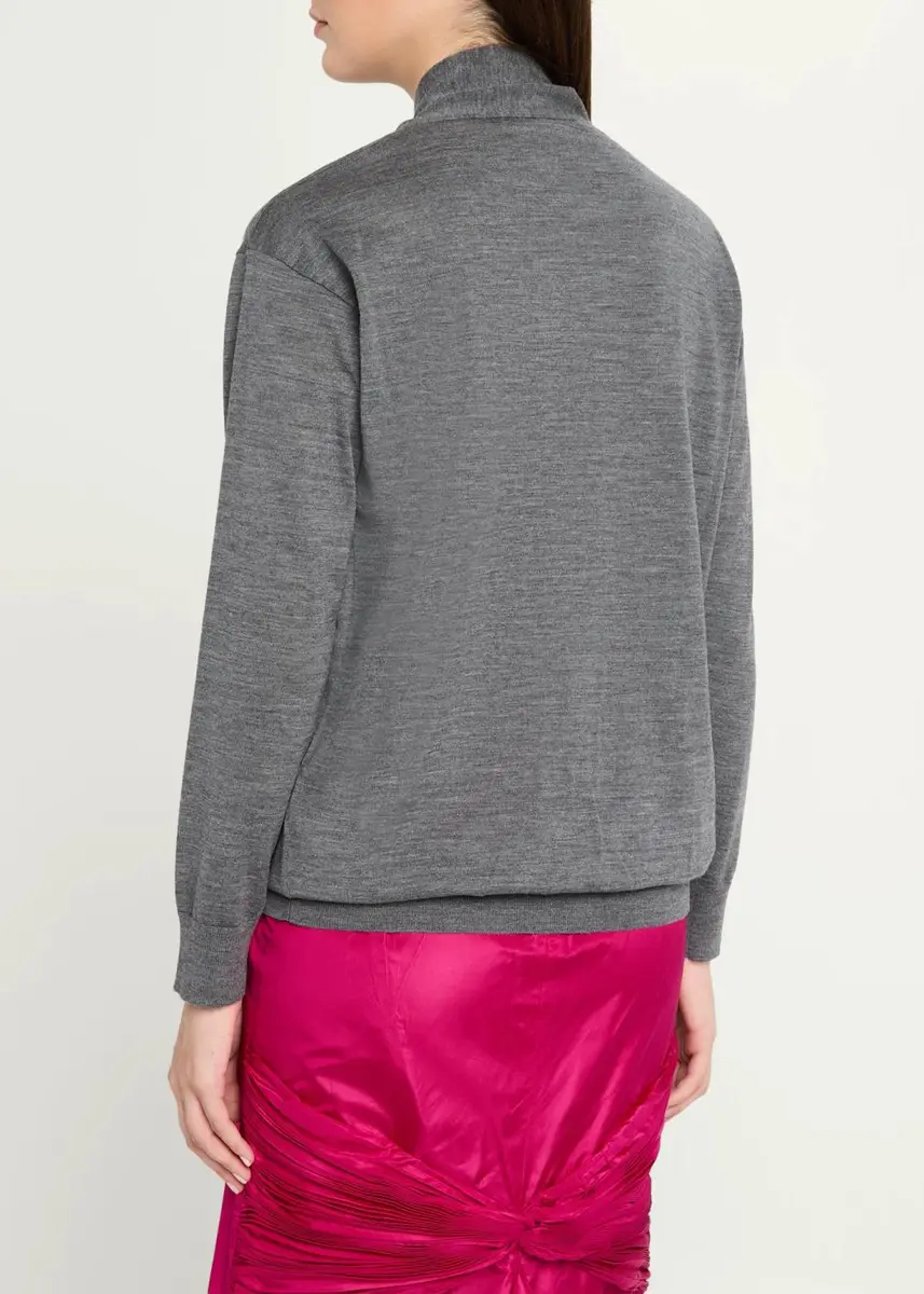 Valentino Garavani Neck-Scarf Wool Knit Sweater | Thumbnail 3