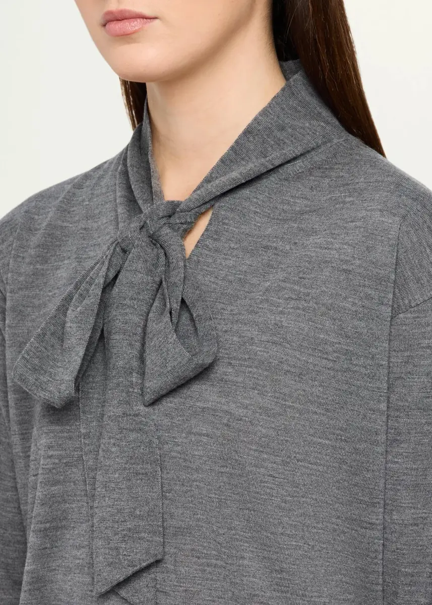 Valentino Garavani Neck-Scarf Wool Knit Sweater | Thumbnail 5